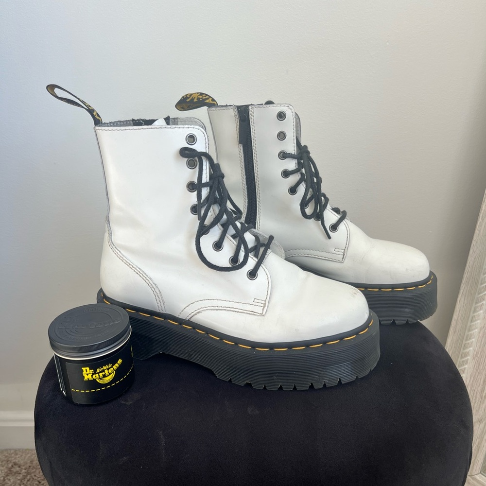 Dr. Martens white Jadon boots